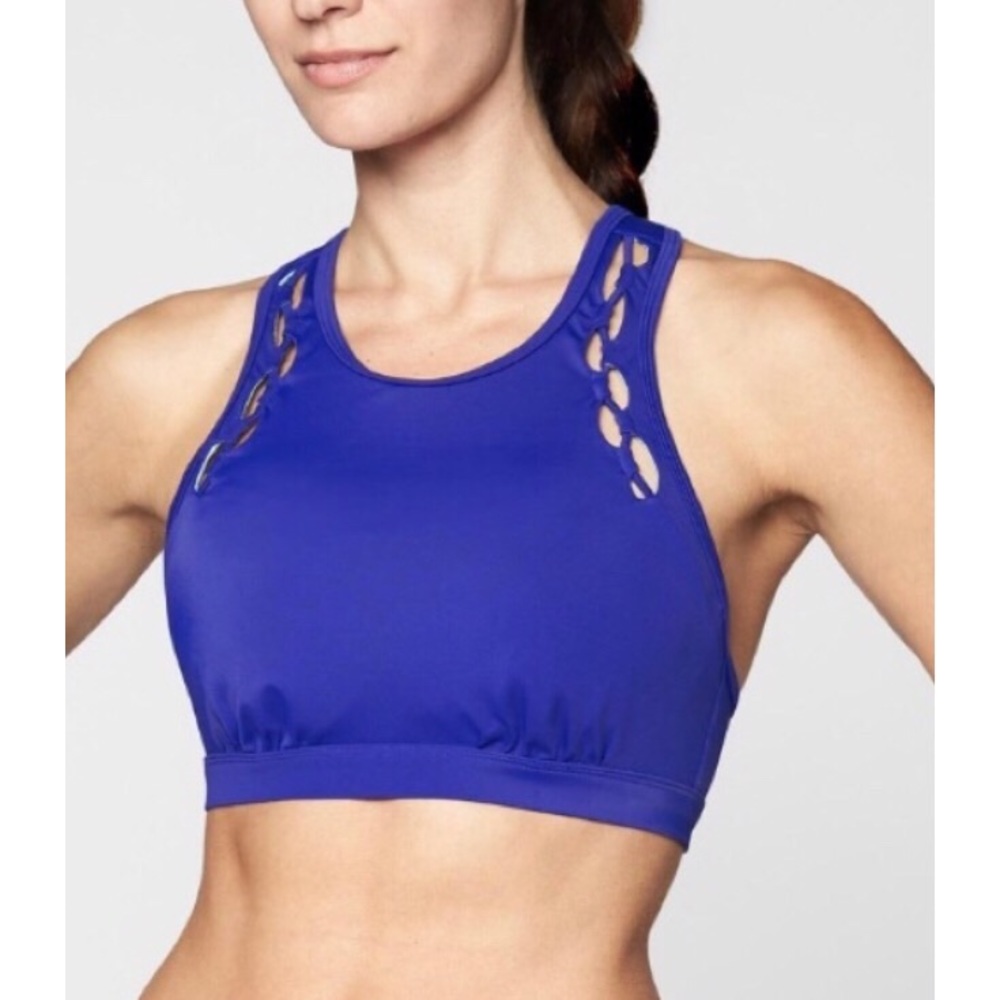 Athleta High Neck Loop Bikini Top